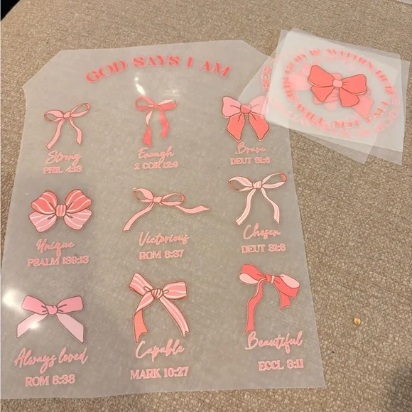 Colorful Amen and Pray Letter DTF bundle set of 9 - Picture 4 of 16